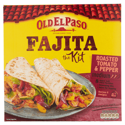 Old El Paso Roasted Tomato & Pepper Fajita Kit 500g - UK Food & Drink - 8410076471208