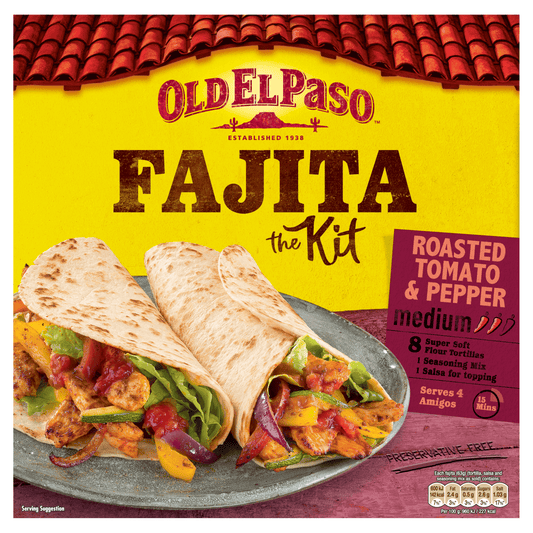 Old El Paso Roasted Tomato & Pepper Fajita Kit 500g - UK Food & Drink - 8410076471208