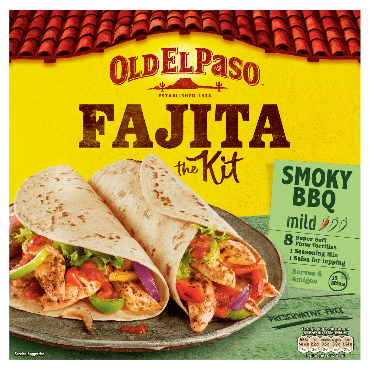 Old El Paso Smoky BBQ Fajita Kit 500g - UK Food & Drink - 8410076471178
