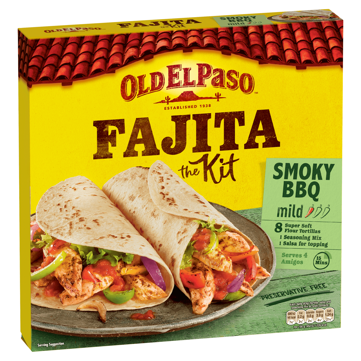 Old El Paso Smoky BBQ Fajita Kit 500g - UK Food & Drink - 8410076471178