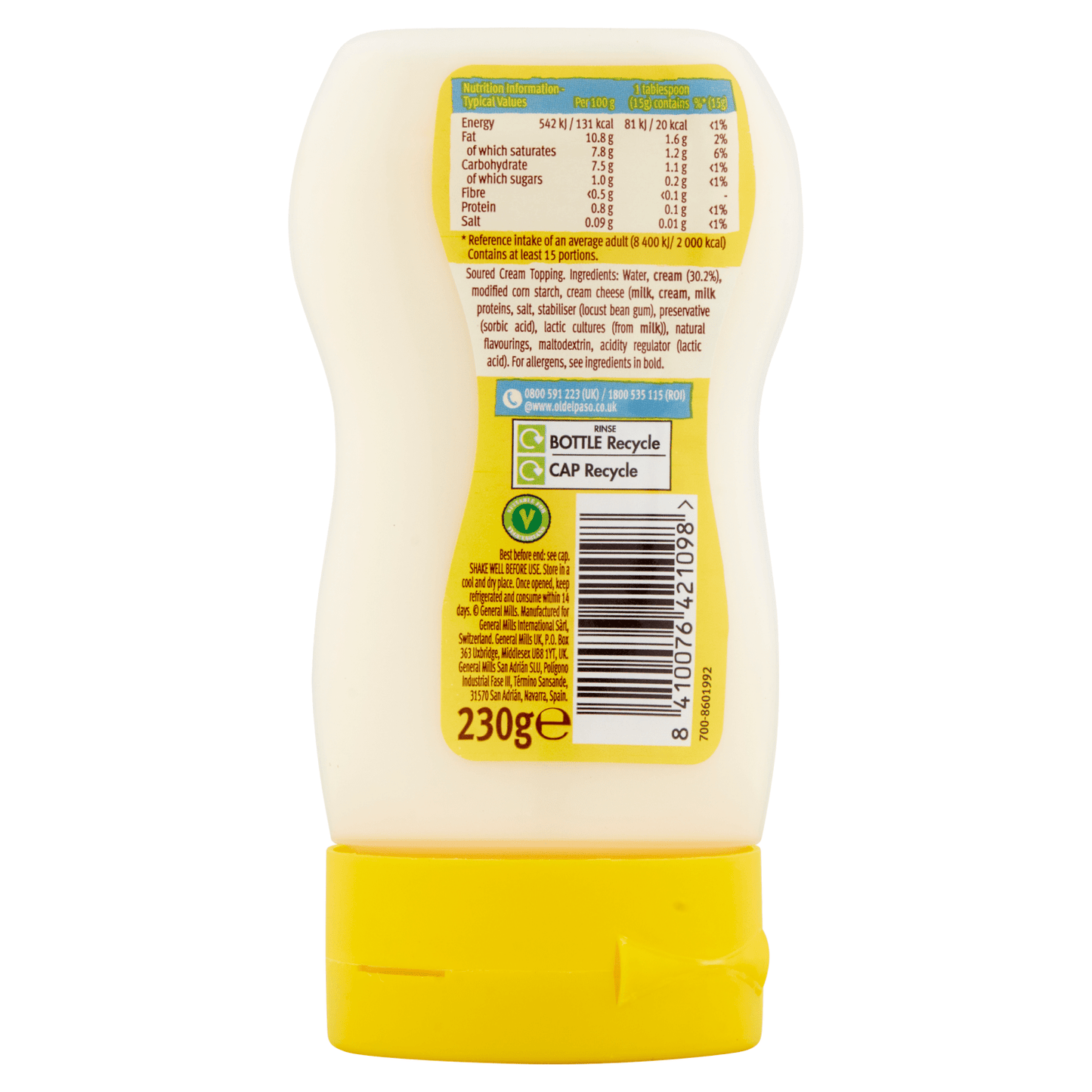 Old El Paso Soured Cream 230g - UK Food & Drink - 8410076421098