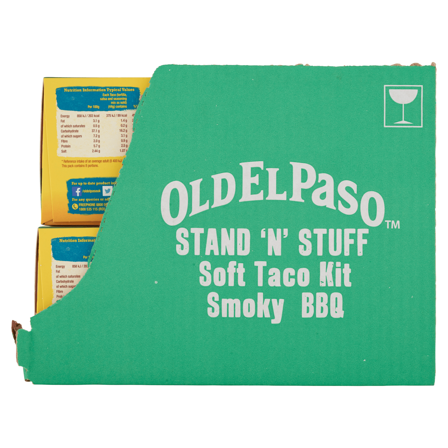 Old El Paso Stand 'N Stuff Smoky BBQ Taco Boat Kit 350g - UK Food & Drink - 8410076472229