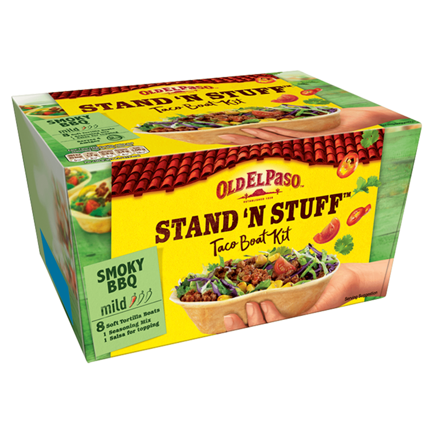 Old El Paso Stand 'N Stuff Smoky BBQ Taco Boat Kit 350g - UK Food & Drink - 8410076472229