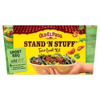 Old El Paso Stand 'N Stuff Smoky BBQ Taco Boat Kit 350g - UK Food & Drink - 8410076472229