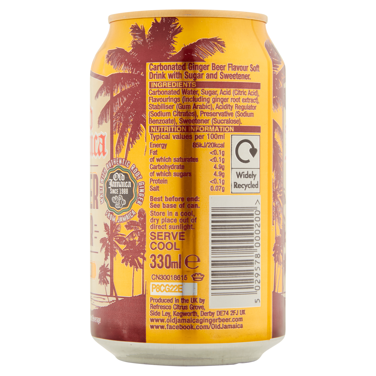 Old Jamaica Ginger Beer Regular 330ml - UK Food & Drink - 5029578000200