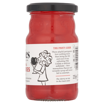Opies Cocktail Cherries in Syrup 225g - UK Food & Drink - 5010392000194