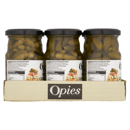 Opies Mini Gherkins Pickled in Spirit Vinegar 227g - UK Food & Drink - 5010392004109