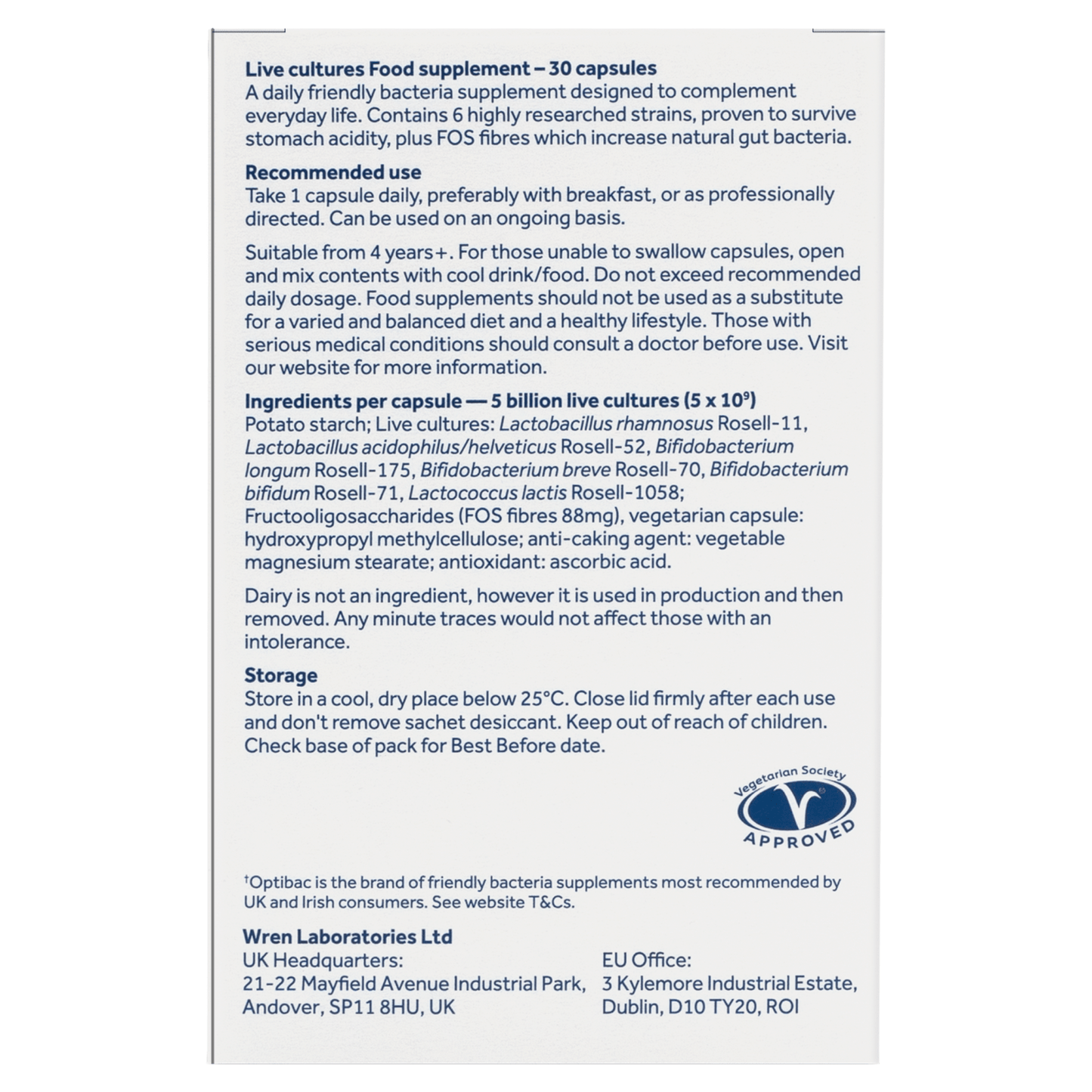 Optibac Every Day 30 Capsules - UK Food & Drink - 5060086610079