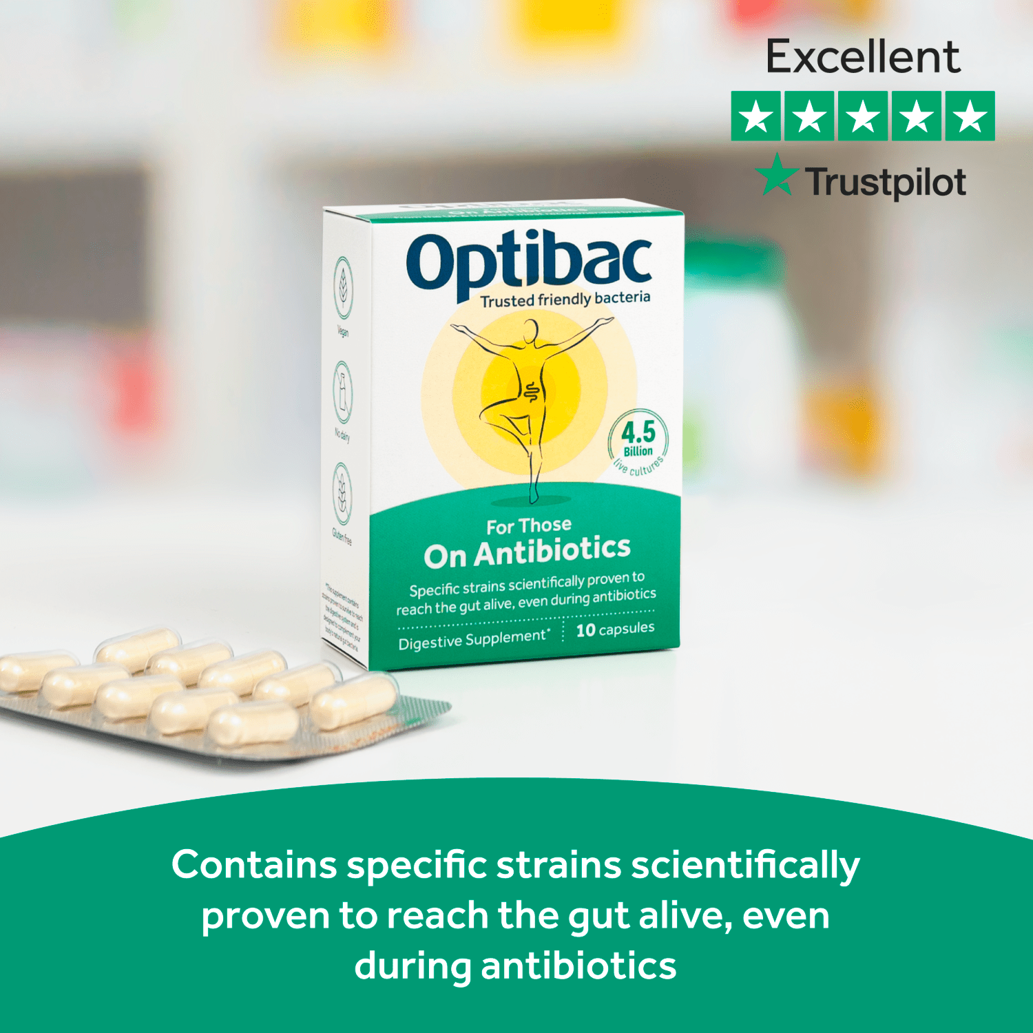 Optibac For Those On Antibiotics 10 Capsules - UK Food & Drink - 5060086610062