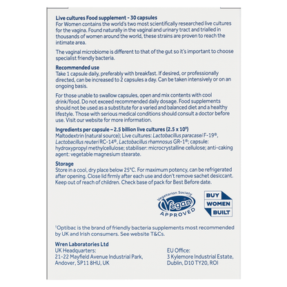 Optibac Intimate Flora for Women 30 Capsules - UK Food & Drink - 5060086610635