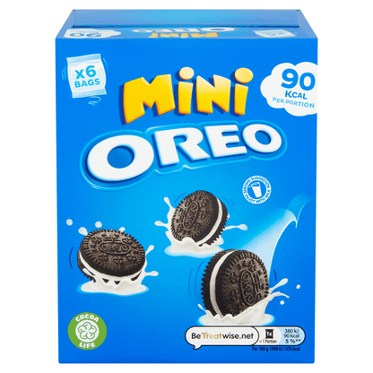 OREO Mini Vanilla Sandwich Biscuits 6 Snack Packs 114g - UK Food & Drink - 7622201802028