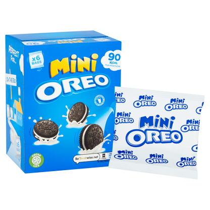 OREO Mini Vanilla Sandwich Biscuits 6 Snack Packs 114g - UK Food & Drink - 7622201802028