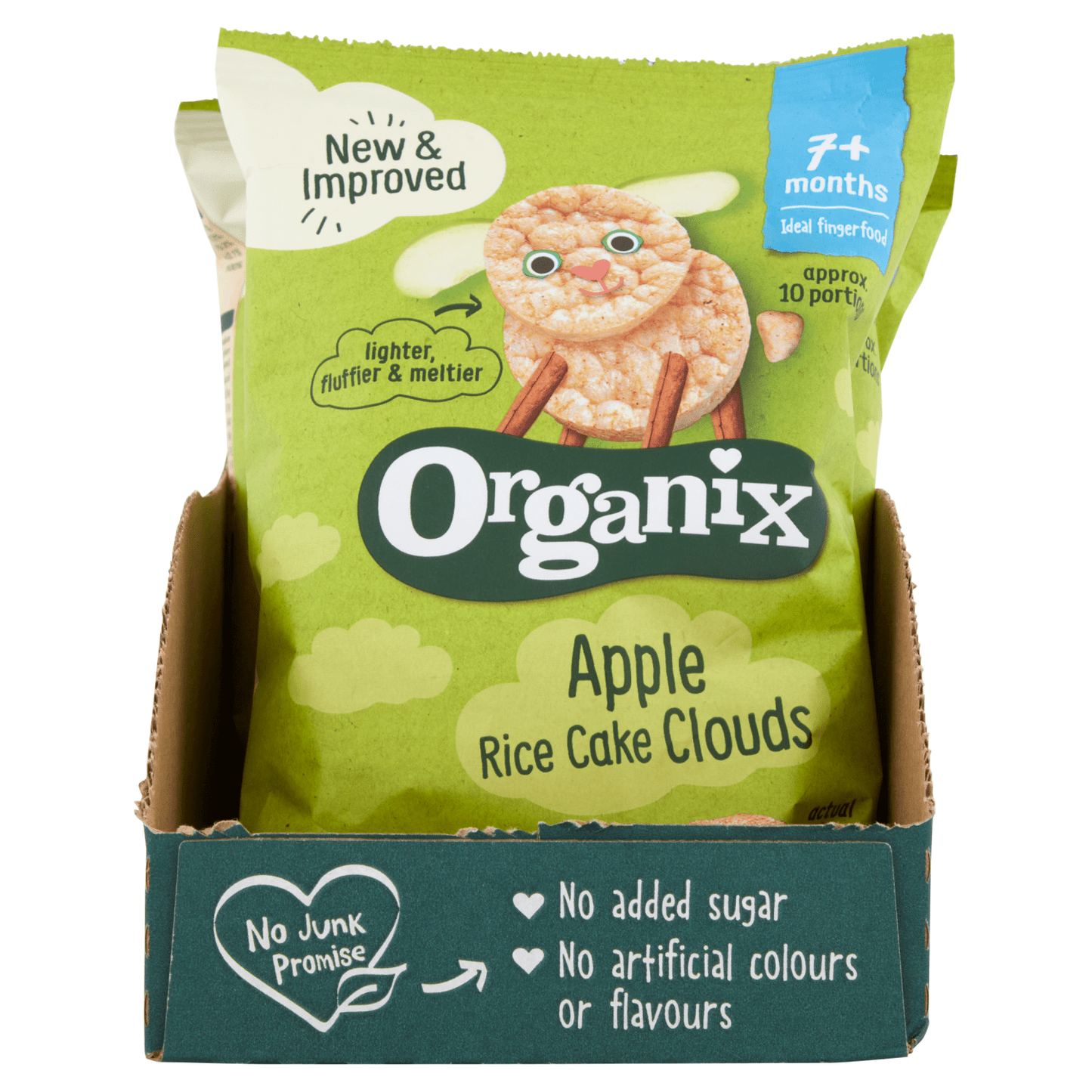 Organix Apple Rice Cake Clouds 7+ Months 40g - UK Food & Drink - 5024121804120
