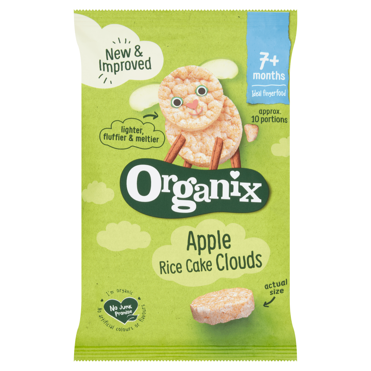 Organix Apple Rice Cake Clouds 7+ Months 40g - UK Food & Drink - 5024121804120