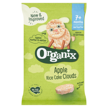 Organix Apple Rice Cake Clouds 7+ Months 40g - UK Food & Drink - 5024121804120