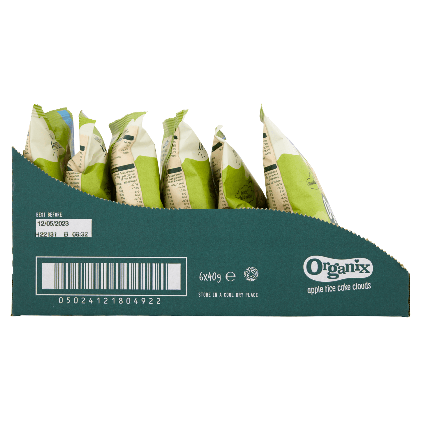 Organix Apple Rice Cake Clouds 7+ Months 40g - UK Food & Drink - 5024121804120