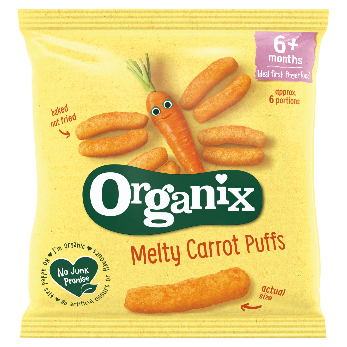 Organix Melty Carrot Puffs Organic Baby Finger Food Snack 20g - UK Food & Drink - 5024121885303