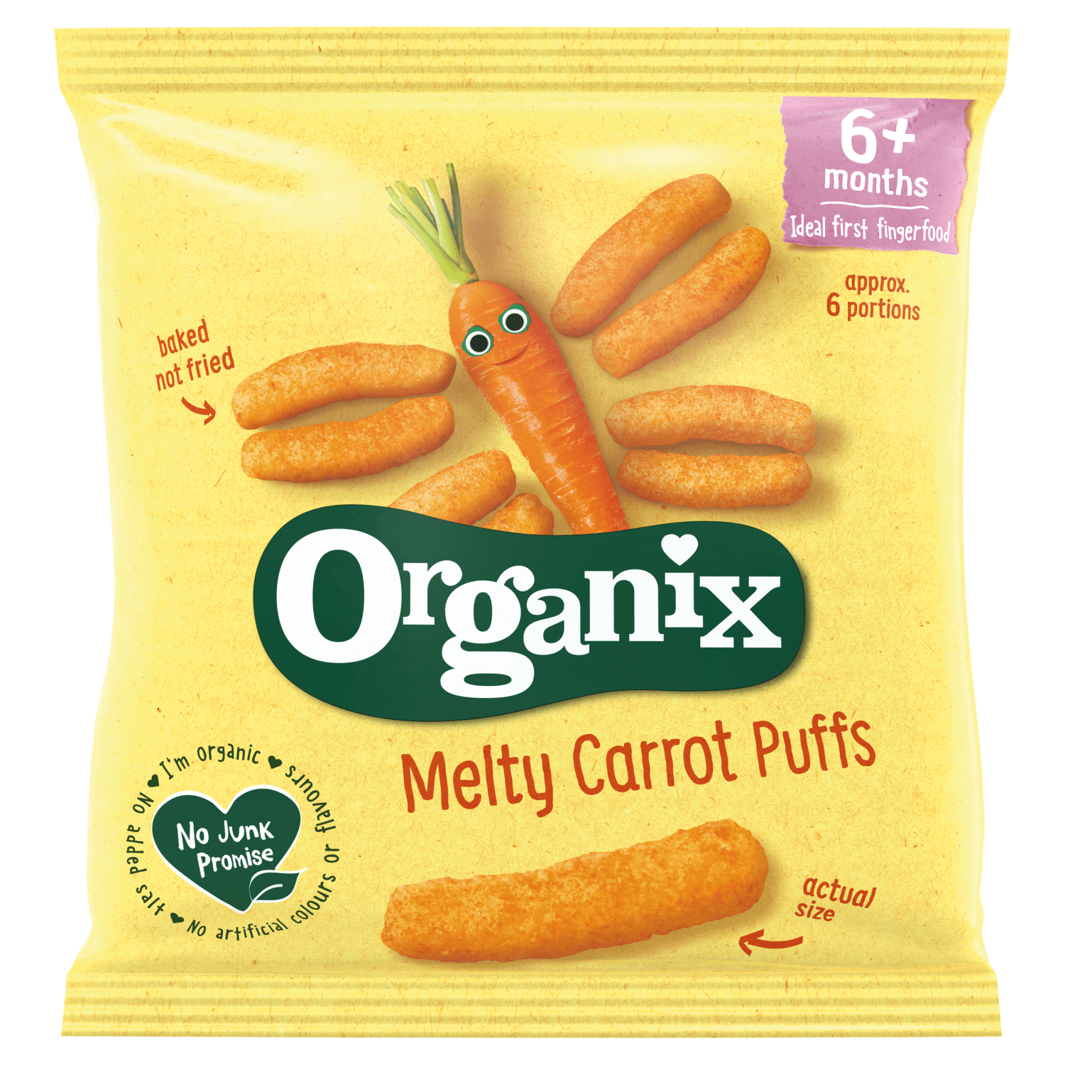 Organix Melty Carrot Puffs Organic Baby Finger Food Snack 20g - UK Food & Drink - 5024121885303
