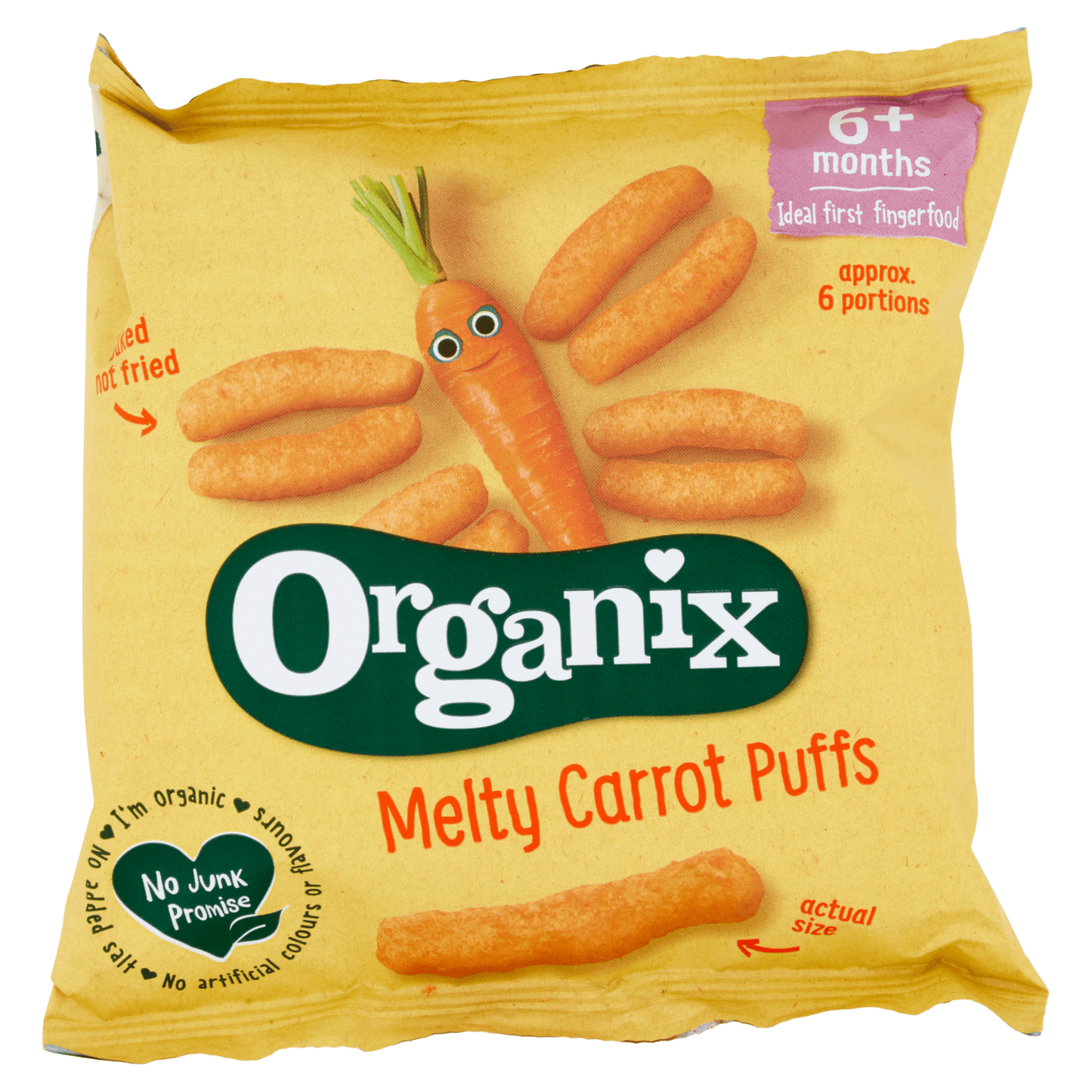 Organix Melty Carrot Puffs Organic Baby Finger Food Snack 20g - UK Food & Drink - 5024121885303