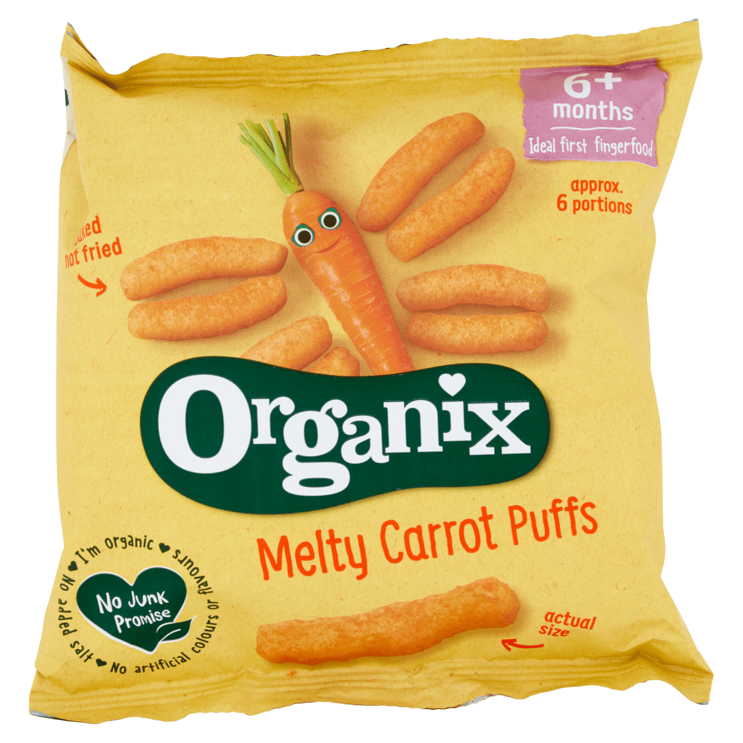 Organix Melty Carrot Puffs Organic Baby Finger Food Snack 20g - UK Food & Drink - 5024121885303