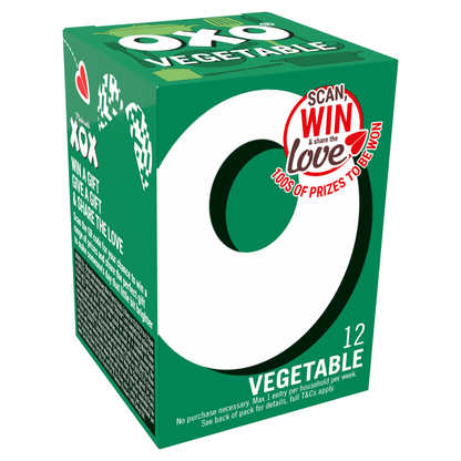 OXO 12 Vegetable Stock Cubes 71g - UK Food & Drink - 5000175411217