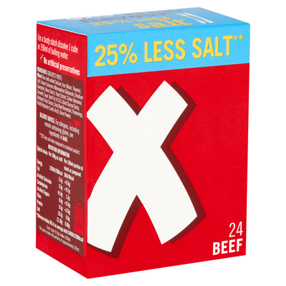 OXO 24 Reduced Salt Beef Stock Cubes 142g - UK Food & Drink - 5000354916090