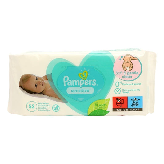 Pampers Sensitive Baby Wipes 52S - UK Food & Drink - 8001841041391