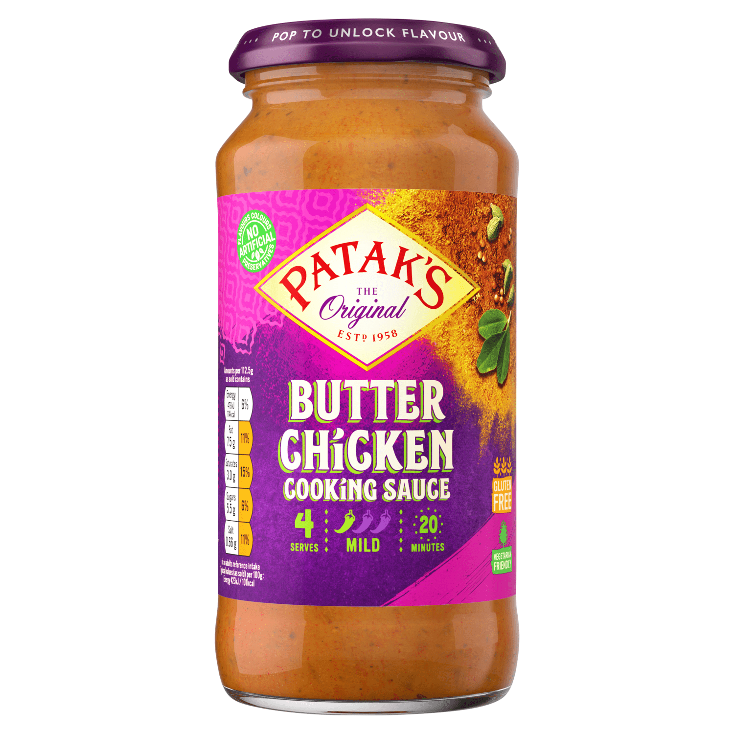 Patak's The Original Butter Chicken Cooking Sauce 450g - UK Food & Drink - 5011308505062
