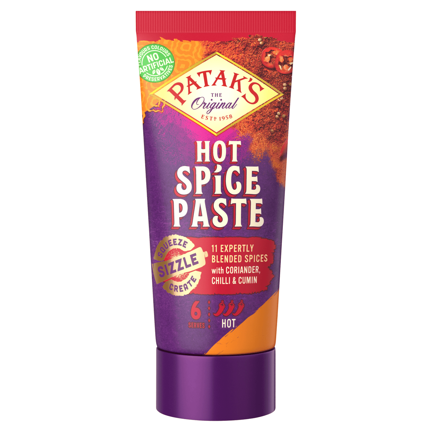 Patak's The Original Hot Spice Paste 135g - UK Food & Drink - 5011308501125