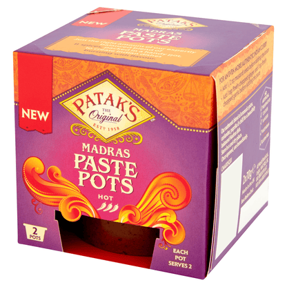 Patak's The Original Madras Paste Pots 2 x 70g - UK Food & Drink - 5011308900942