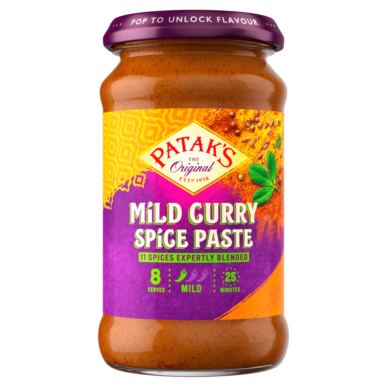 Patak's The Original Mild Curry Spice Paste 283g - UK Food & Drink - 5011308001601