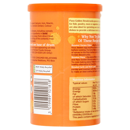 Paxo Golden Breadcrumbs 227g - UK Food & Drink - 5019989101818