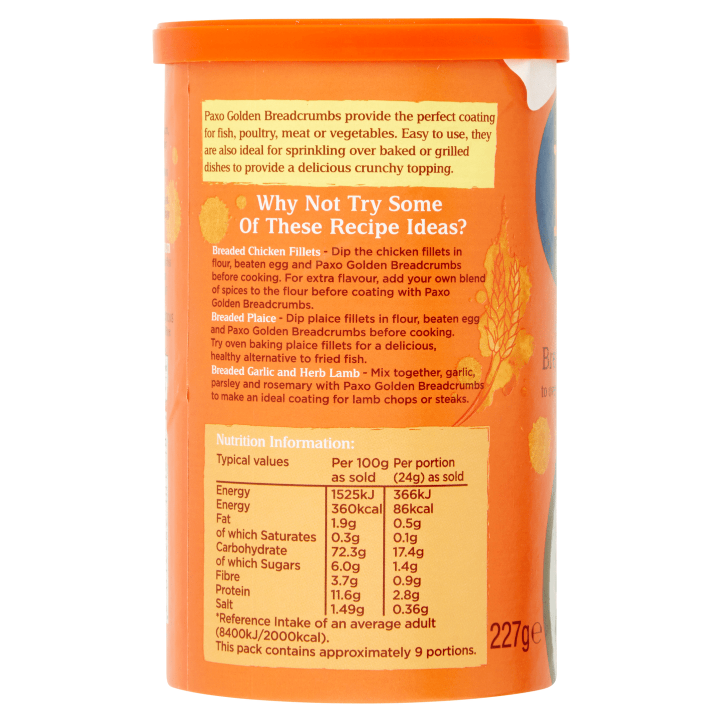 Paxo Golden Breadcrumbs 227g - UK Food & Drink - 5019989101818