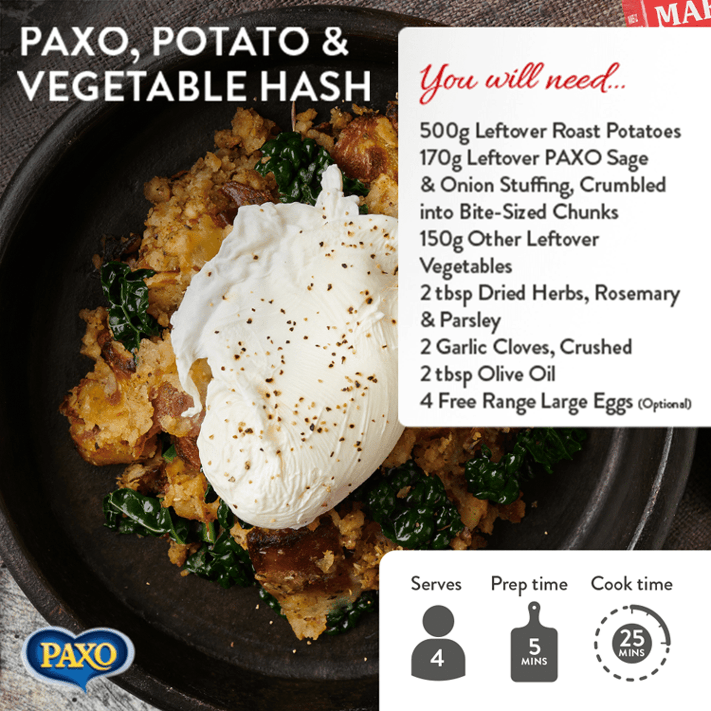 Paxo Sage & Onion Stuffing Mix 170g - UK Food & Drink - 5000354909702