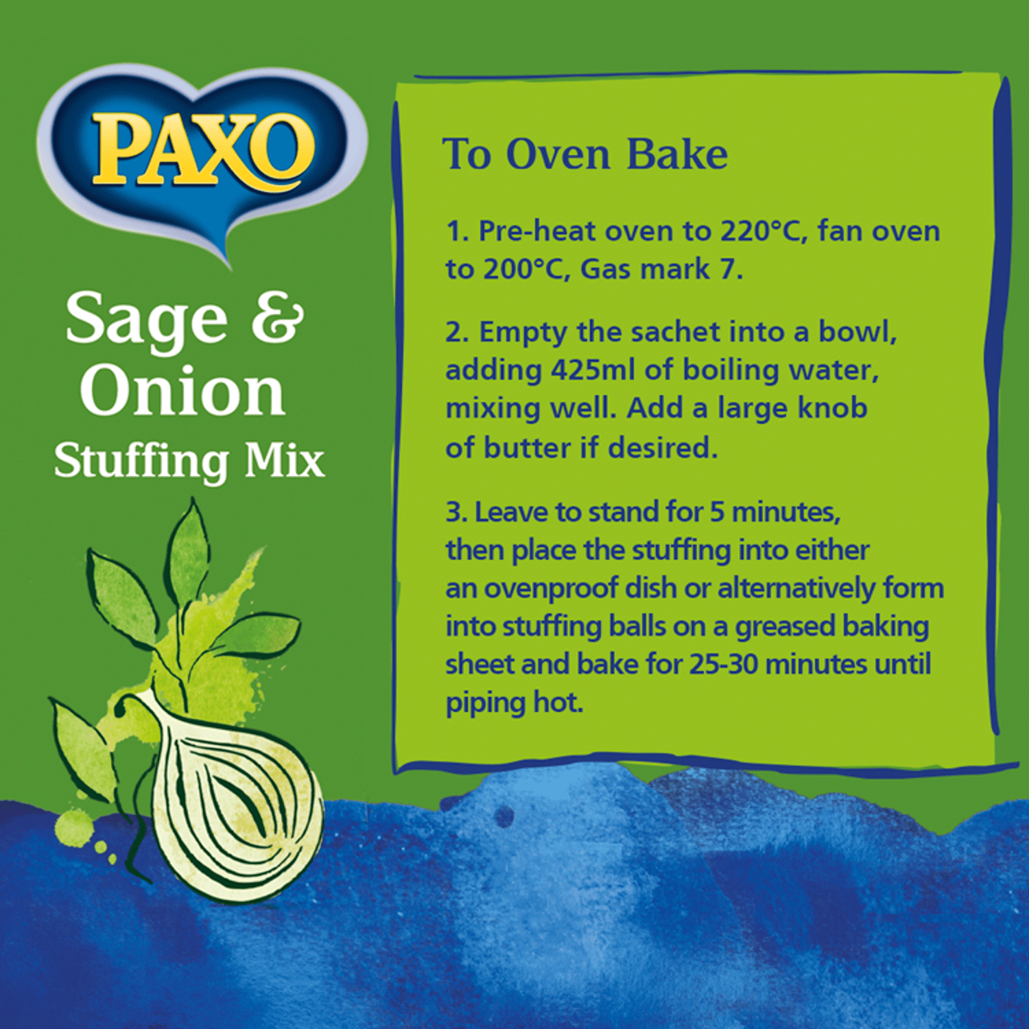 Paxo Sage & Onion Stuffing Mix 170g - UK Food & Drink - 5000354909702