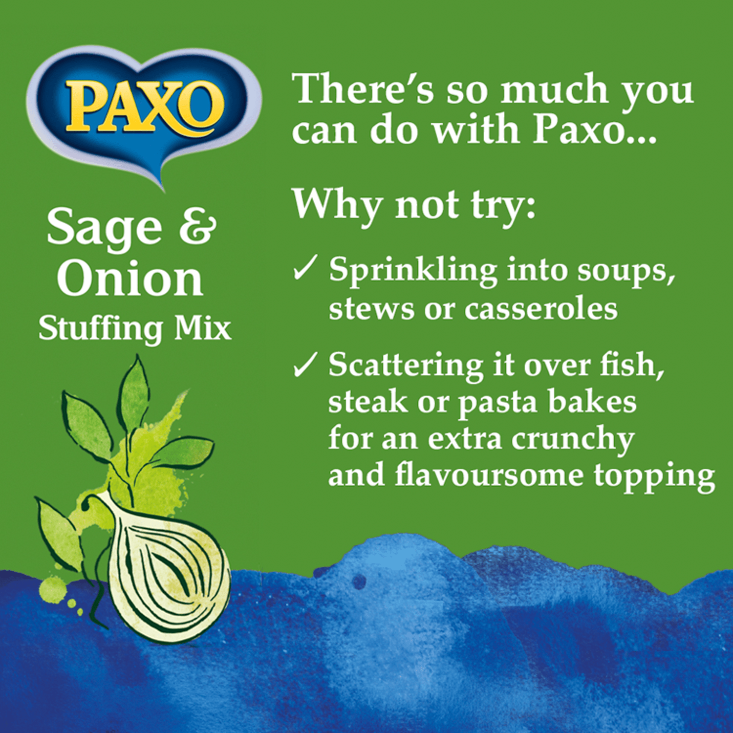 Paxo Sage & Onion Stuffing Mix 85g - UK Food & Drink - 5010024103910