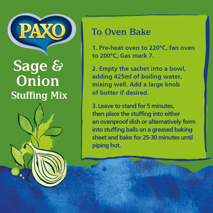 Paxo Sage & Onion Stuffing Mix 85g - UK Food & Drink - 5010024103910