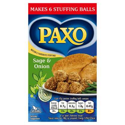 Paxo Sage & Onion Stuffing Mix 85g - UK Food & Drink - 5010024103910