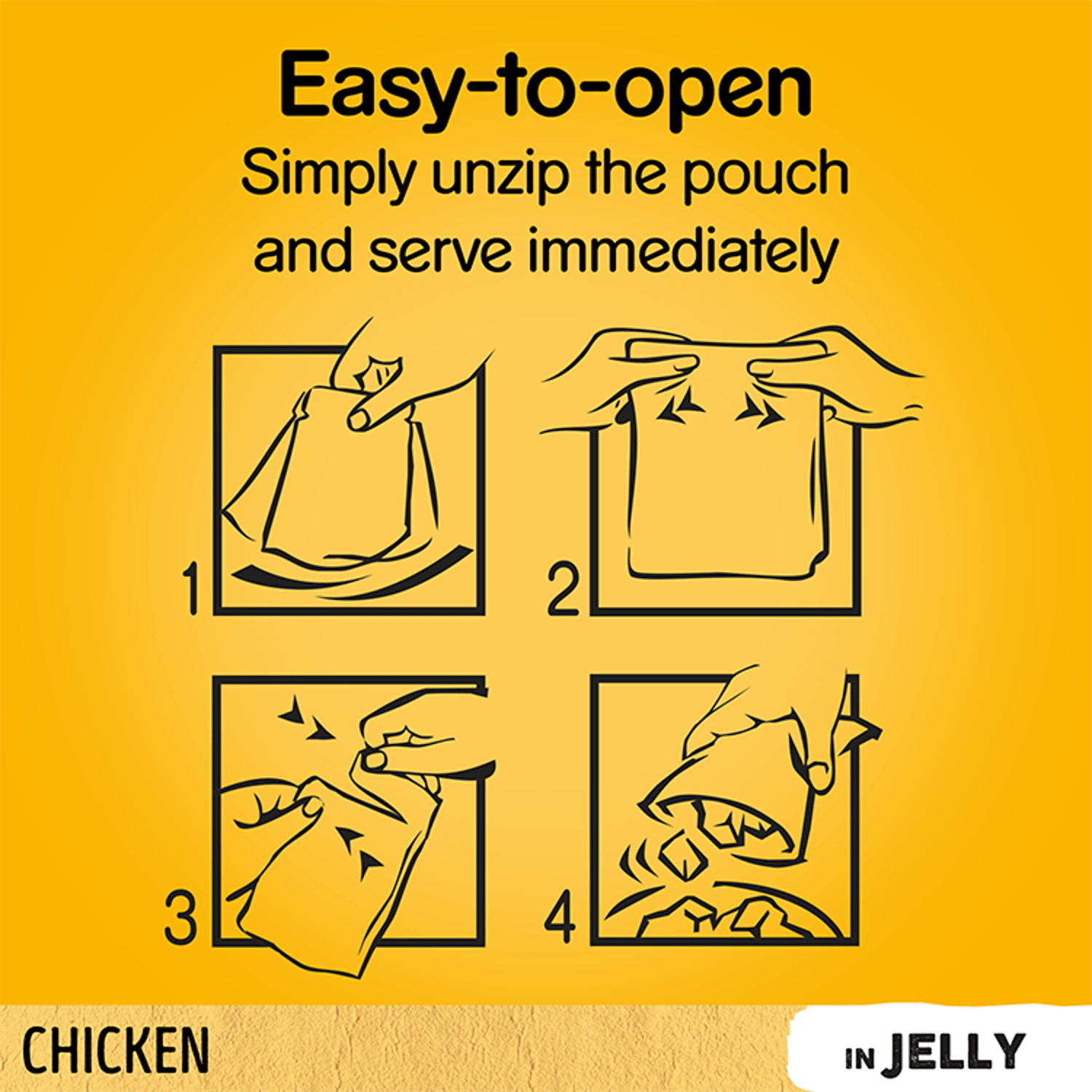 Pedigree Adult Wet Dog Food Pouches Chicken in Jelly 3 x 100g - UK Food & Drink - 5900951277979