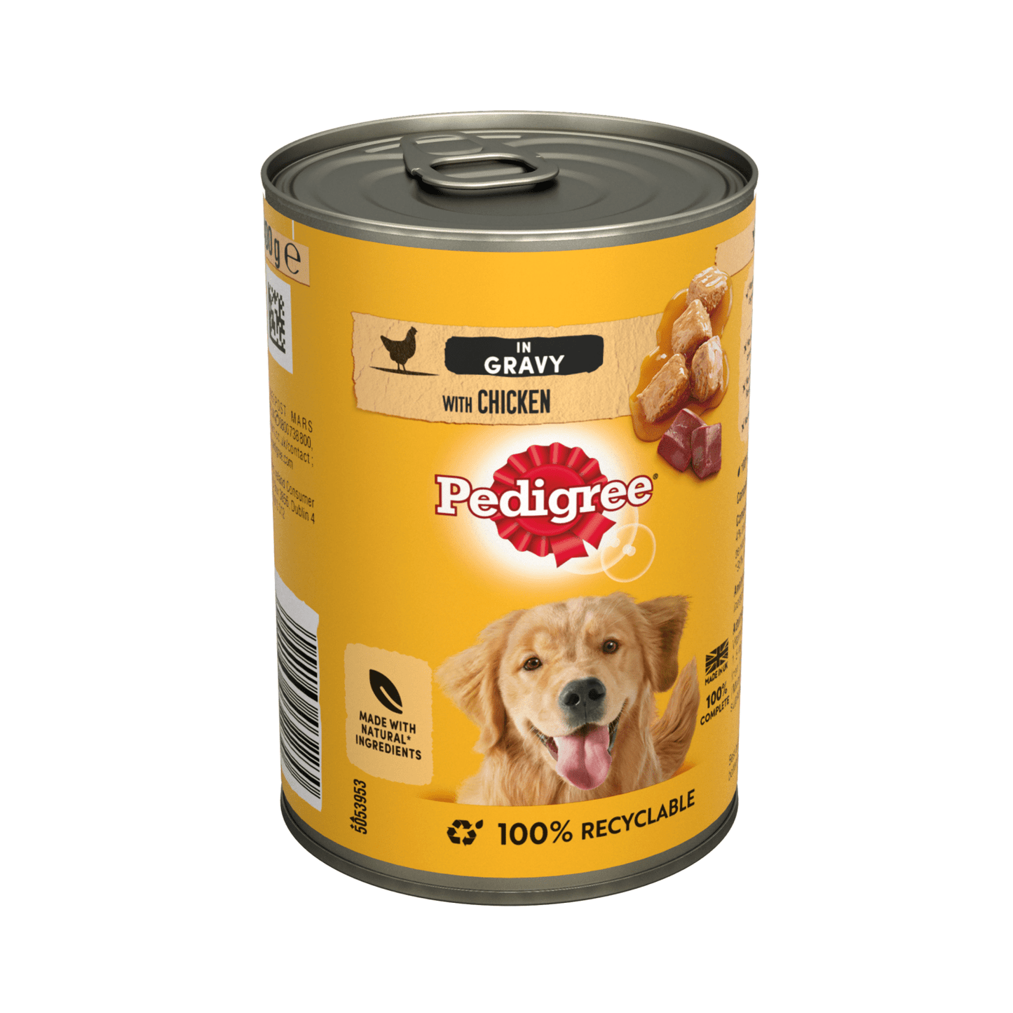 Pedigree Adult Wet Dog Food Tin Chicken in Gravy 400g - UK Food & Drink - 5000166032230