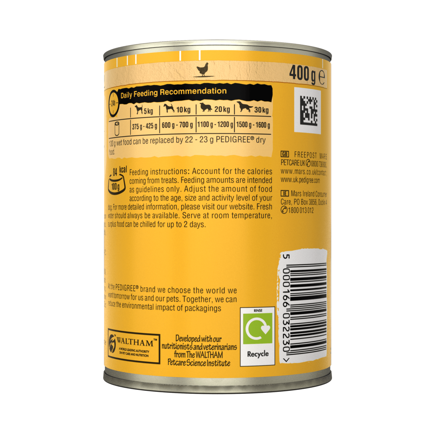 Pedigree Adult Wet Dog Food Tin Chicken in Gravy 400g - UK Food & Drink - 5000166032230