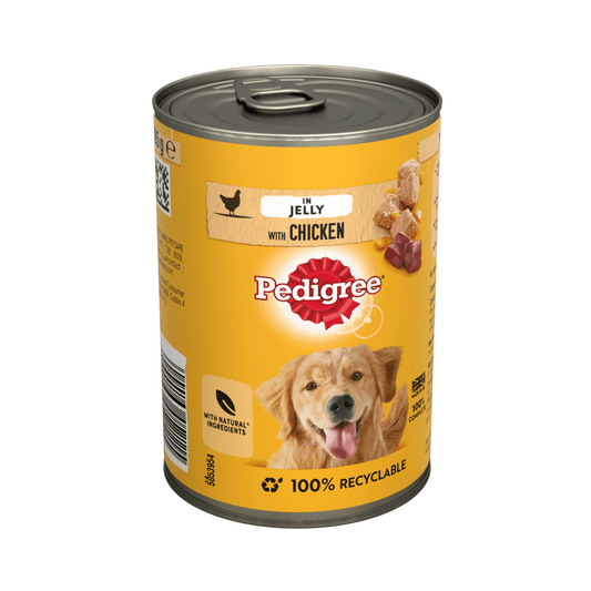 Pedigree Adult Wet Dog Food Tin Chicken in Jelly 385g - UK Food & Drink - 5000166052115