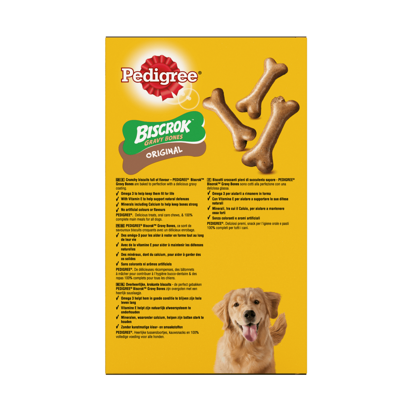 Pedigree Biscrok Gravy Bones Adult Dog Treats Original Biscuits 400g - UK Food & Drink - 5010394986052