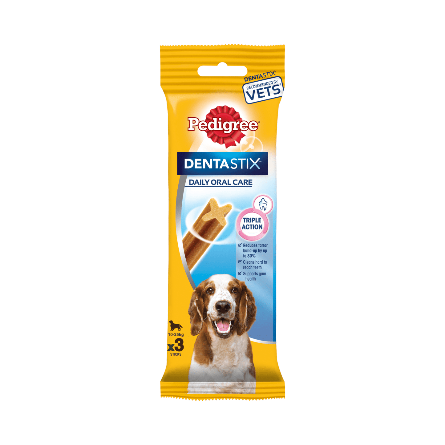 Pedigree Dentastix Daily Adult Medium Dog Treats 3 x Dental Sticks 77g - UK Food & Drink - 5998749104392