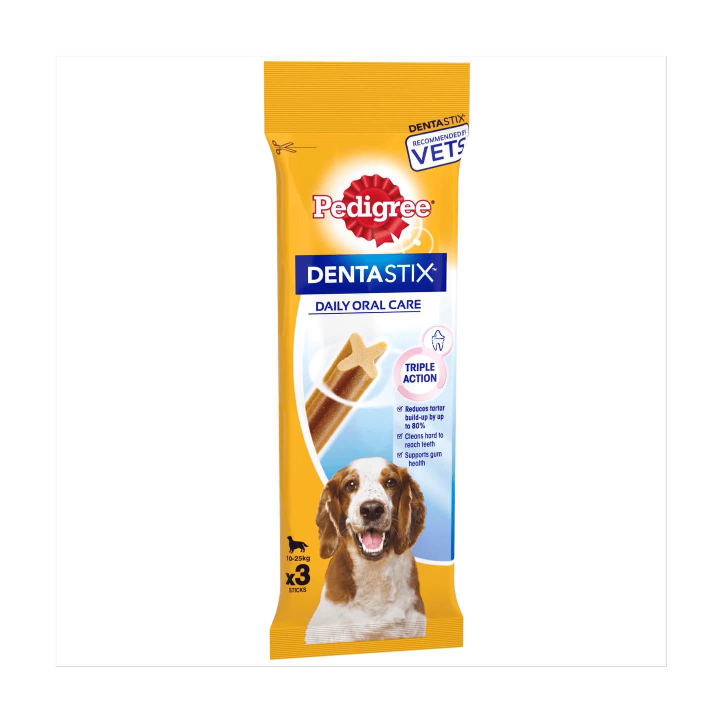 Pedigree Dentastix Daily Adult Medium Dog Treats 3 x Dental Sticks 77g - UK Food & Drink - 5998749104392