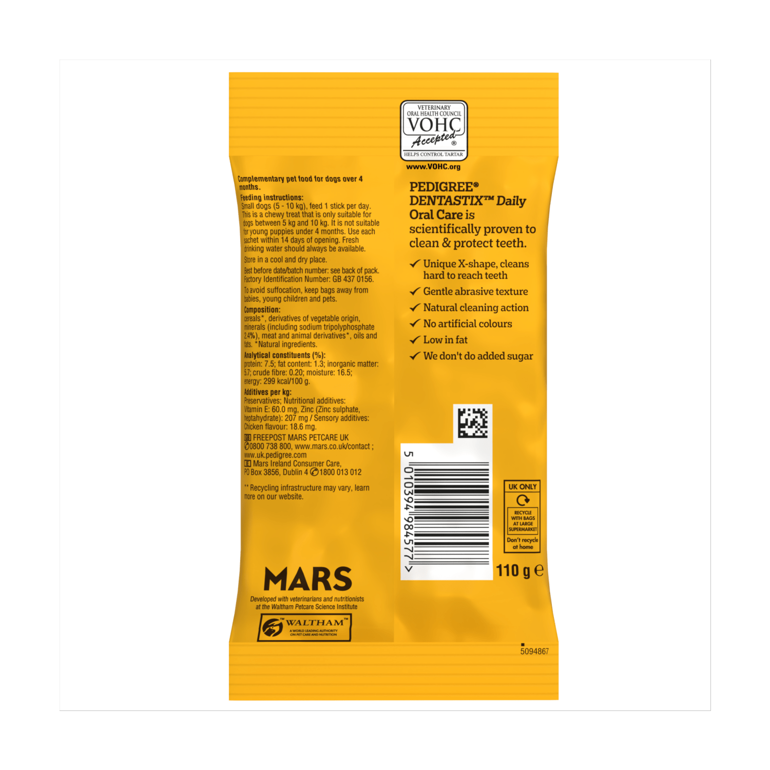 Pedigree Dentastix Daily Fresh Large 25kg+ 4 Sticks 154g - UK Food & Drink - 5010394984577