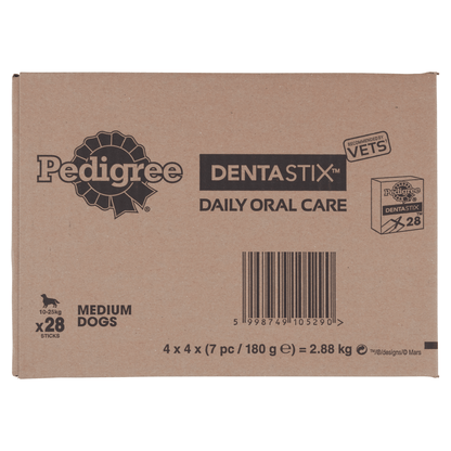 Pedigree Dentastix Daily Oral Care 10 - 25g 28 Sticks 4 x 180g (720g) - UK Food & Drink - 5998749105214