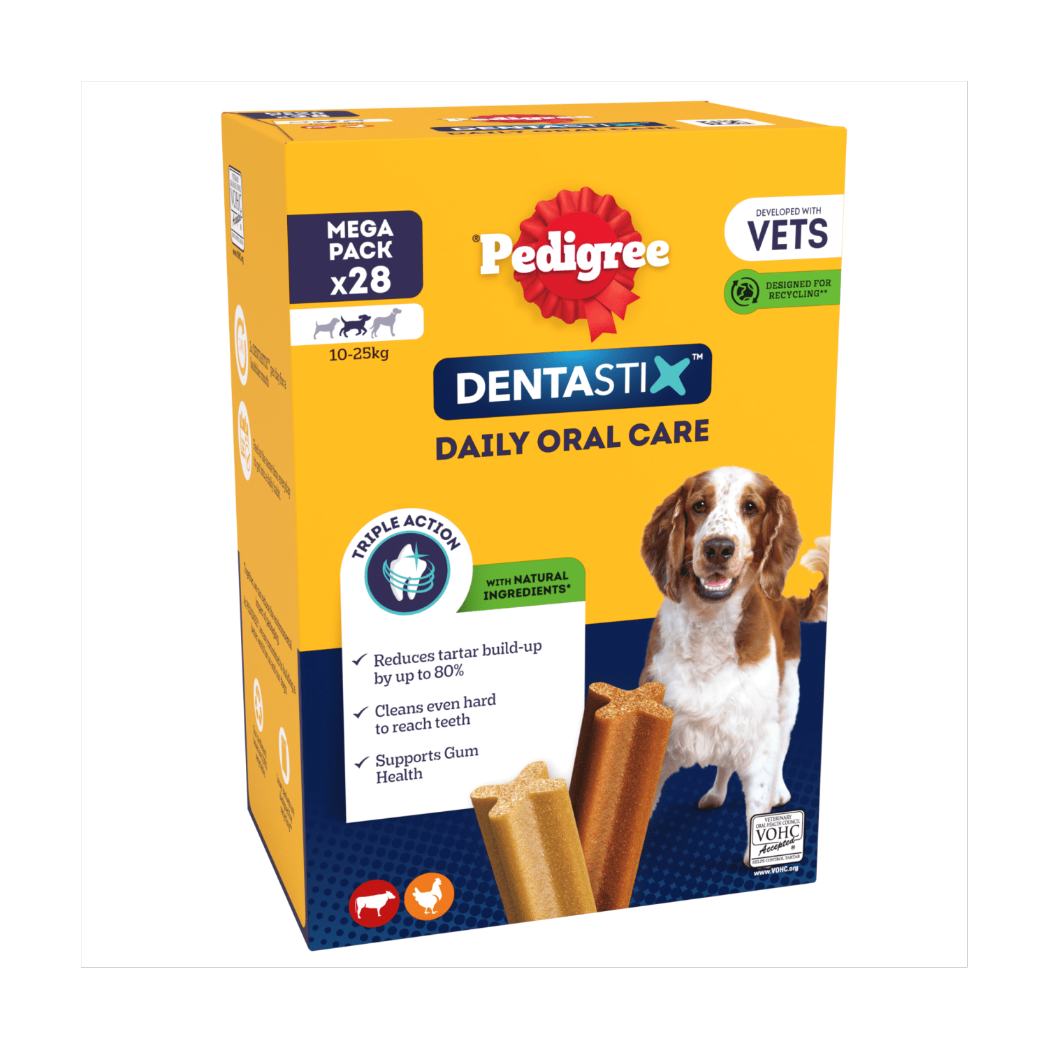Pedigree Dentastix Daily Oral Care 10 - 25g 28 Sticks 4 x 180g (720g) - UK Food & Drink - 5998749105214