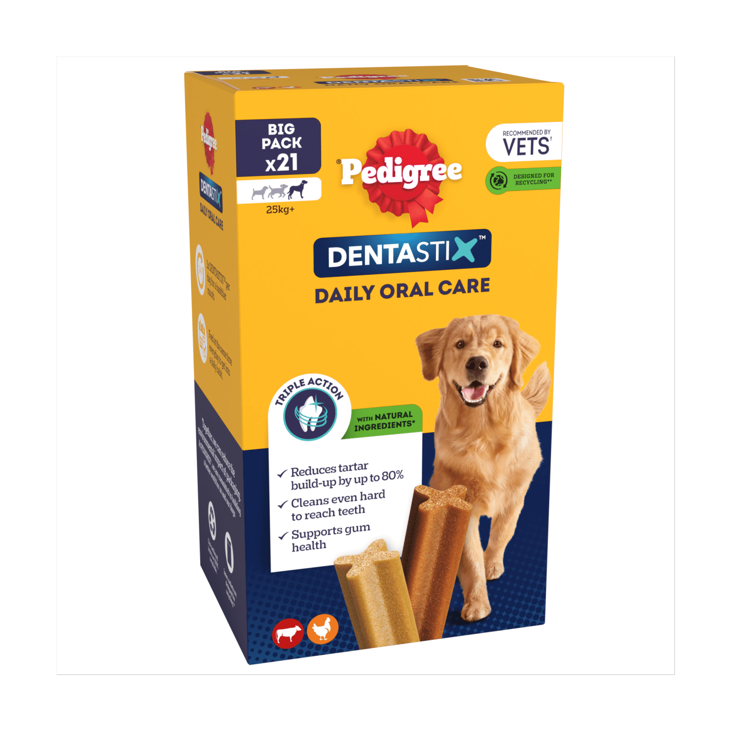 Pedigree Dentastix Daily Oral Care Large 25kg+ 3 x 270g (810g) - UK Food & Drink - 5010394004817
