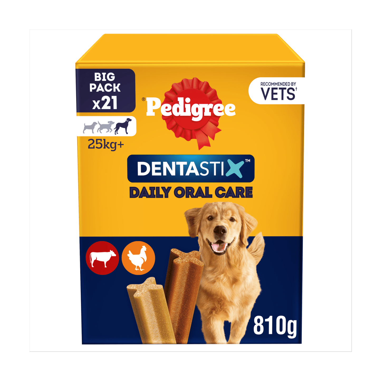 Pedigree Dentastix Daily Oral Care Large 25kg+ 3 x 270g (810g) - UK Food & Drink - 5010394004817